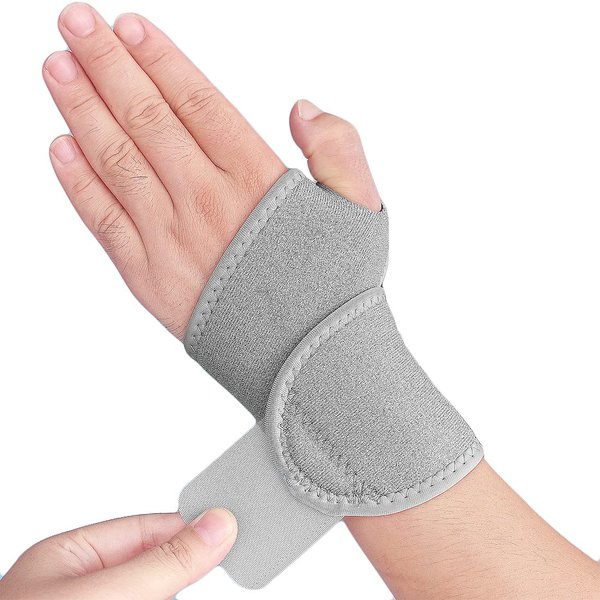 YUNYILAN Wrist Brace Wrist Wraps for Carpal Tunnel 2 Pack Wrist Brace Compression Straps Hand Support, Adjustable Wrist Support for Arthritis and Tendinitis, Joint Pain Relief (Gray)