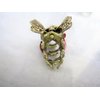 Generic small mini metal peacock shaped jeweled antique style bronze hair claw clip Set A(Primary color: Pink)