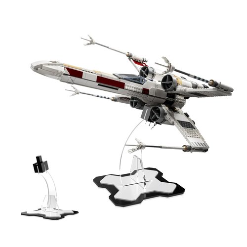 NAOCARD Acrylic Display Stand for Lego Starwars X-Wing Starfighter 75355 75301 75325 Building Toy Set, Clear Display Support for Lego Starwars X-Wing 75355 Starship (Display Stand Only, No Model)