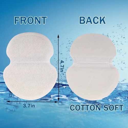 SEPGLITTER 60 Pcs Armpit Sweat Pads, Underarm Sweat Pads for Women and Men Pure Cotton Disposable Underarm Pads Sweat Absorption Comfortable Extra Adhesive Unflavored, Non Visible