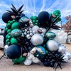 50 Pcs Black Foil Cone Star Balloons Big 26 inch Black Explosion Star Mylar Balloons 12 Point 3D Starburst Star Balloons for Party Supplies Christmas Birthday Wedding Decorations Party Supplies