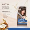 Kativa Brazilian Straightening Brunette Kit, 12 Weeks of Home Use Professional Straightening, with Organic Coconut Oil, Açai Oil, and Keratin, for Straighter, Softer and Shinier Dark-Coloured Hair