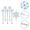Lurrose 6pcs Snowflake Hair Clip Blue Rhinestone Decorative Metal Bobby Hair Pins