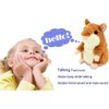 Qwifyu Talking Hamster, Interactive Stuffed Plush Animal Talking Toy Cute Sound Effects with Repeats Your Said Voice, Best Buddy for Kids Gift Age 3+ (Brown)