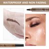 3pcs Suake Eyebrow Contouring Pen, SUAKE Eyebrow Pen, Suake Magical Precise Waterproof Brow Pen, Easy To Shape, Waterproof and Smudge-Proof Creates Natural(Natural black/dark brown/Light Brown)