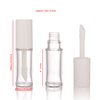 COSIDEA 15PCS Empty PETG big doe foot Wand Lip Gloss Tubes 10ml 0.33 OZ White lipgloss Tube with Thick brush Applicator for Castor oil tint DIY concealer tube packing