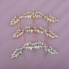 Teyglen Sparkly Rhinestone Wedding Hair Comb Headband Crystal Bridal Hair Side Comb Gold Silver Rhinestone Headpiece Hair Piece Hair Accessory for Women Bride Girls (Gold)