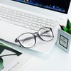 VisionGlobal Blue Light Blocking Glasses with Spring Hinge for Women/Men, Anti Eyestrain, Computer Reading, TV Glasses, Stylish Oval Frame, Anti Glare (Clear Gray, No Magnification)
