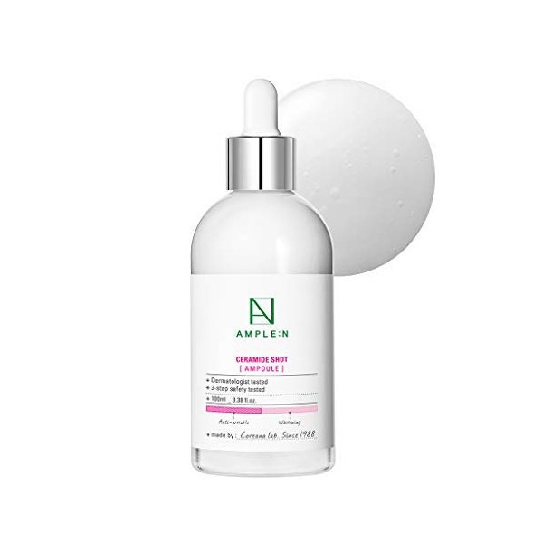 AMPLE:N Ceramide Shot Serum – Anti Aging and Hydrating Serum with Ceramide for Deep Moisturization – For Dry & Rough Skin to Reduces Wrinkles & Repairs Skin, 3.38 fl.oz.