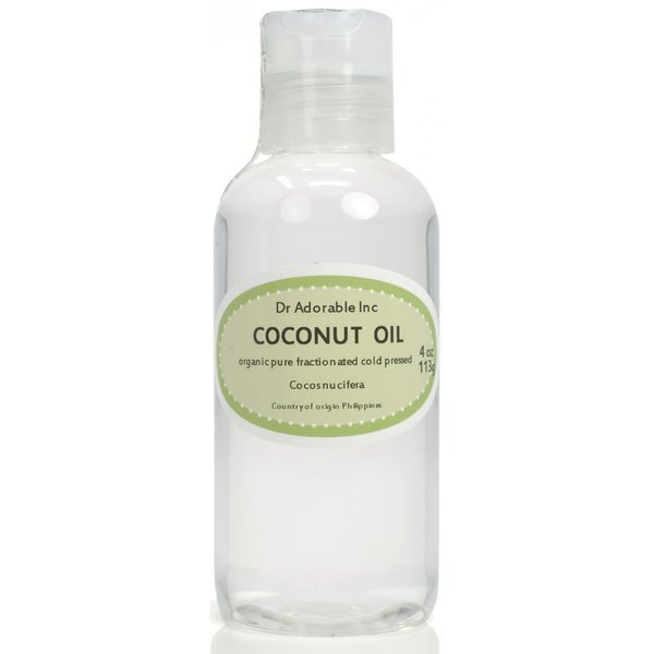 Organic Pure Fractionated Coconut Oil Raw 4 Oz