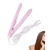 Mini Hair Curler Mini Hair Straightener, Hairstyling Iron Heating Curler,Flat Iron Hair Straightener for Travel Flat Iron Dormitory or Home (Pink)