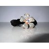 Flower shaped hair tie pony tail holder scrunchie with crystals