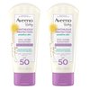 Aveeno Baby Continuous Protection Zinc Oxide Mineral Sunscreen Lotion for Sensitive Skin with Broad Spectrum SPF 50, Tear-Free, Sweat- & Water-Resistant, Travel-Size, 3 fl. Oz (Pack of 2)