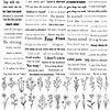 Inspirational Words Tattoos, Realistic Quotes Temporary Tattoos Wild Flower Floral Bouquet Tattoo Stickers for Women Girls Face Body Hands