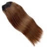 Seamless Clip in Hair Extensions Real Human Hair, 22 Inch 100G Ombre Natural Black to Brown Human Hair Clip ins Extensions One Piece V Shaped Clip in Human Hair Extensions Clip ins for Black Women
