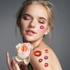HINZIC 144PCS (48Sheets) Red Lips Tattoo, Small Temporary Kiss Fake Stickers, Self-adhesive Waterproof Face Body Stickers for Women Girls Party Valentine's Day Decor,10 style