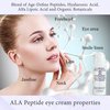 ALA Peptide Eye Cream - Anti Aging Under Eye Repair Cream for Wrinkles, Fine Lines, Dryness. Nourishing, Firming, Hydrating & Moisturizing, Soothing Eye Cream with Hyaluronic Acid & Peptides