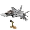 MEOA 646 Pcs F-35B Lightning II Plane Building Toys WW2 Fighter Jet F35 Model Kits Military Airplane Building Blocks Set Bricks Toy Gifts for Kids and Adults