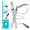 GL-Turelifes Eyebrow Pencil with 4 Tip Micro Head, Liquid Eyebrow Microblading Pen, Eyebrow Pen Micro 4 Point Brow Pen Long-Lasting Waterproof & Smudge-proof Natural Eyebrow Makeup (#5 Smoky Gray)