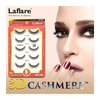 Laflare 3D Cashmere False Eyelashes Multipack, Ultra Soft, Glam, Luxurious, Cruelty-Free, Reusable, Fake Eyelashes 5 Pairs Value Pack (302X5P)
