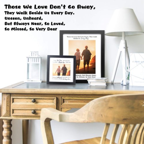 IHEIPYE Remembrance Memorial Picture Frame - Sympathy Gifts Idea for Loss of Loved One, Grandmother, Grandfather, Grandparents, Desktop, Black