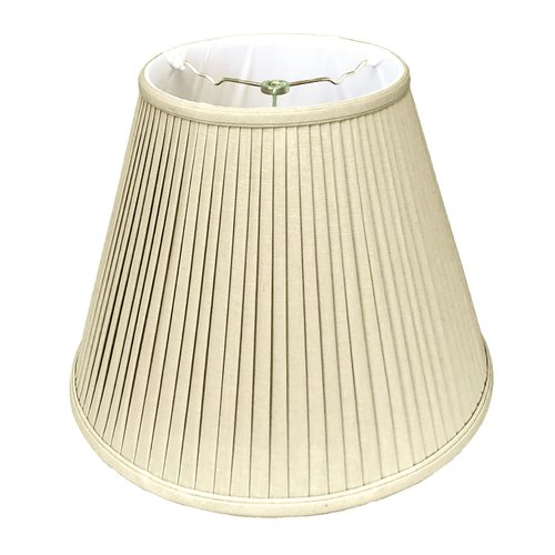 Royal Designs BS-728-12LNTP deep Empire Side Pleat Basic Lamp Shade, Linen/Taupe 6 x 12 x 9.25