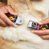 Dog Collar Seatbelt Buckle Navajo Orange Purple Yellow Pink Green Black 13 to 18 Inches 1.5 Inch Wide