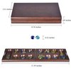 VAMSLOVE Wooden Mancala Board Game with Magnetic Lock / 48+8 Extra Multi Color Glass Stones, Folding Mancala Set for 2 Player, 6 Age and Up (Instructions Included)