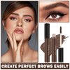 QIUFSSE Eyebrow Mascara Brown Brow Glue,2PCS Waterproof Eyebrow Gel Tinted Gel Para Cejas Natural Eyebrow Makeup for Women-2PCS 04 Dark Brown