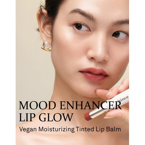 HINCE Mood Enhancer Lip Glow, Moisturizing Lip Balm with Shea Butter & Sweet Almond, Non-Sticky and Long-lasting Tinted Lip Tint with Buttery Balm Texture for Neutral Color 0.2oz. (1, DEAR ROSE, 02)