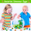 60PCS Small Hatching Dinosaur Eggs for Dinosaur Party Favors Birthday Valentine Goodie Bag Stuffers Classroom Carnival Prizes Bulk Pinata Fillers Novelty Grow in Water Dino Eggs with Toys Inside