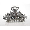 Medium blue or smoke gray crystal metal hair claw clip bridal clip (Primary color: Gray)