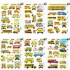 12 Sheets School Bus Temporary Tattoos for Kids, School Bus Birthday Party Supplies Decorations Transportation Stickers Cute Fake Tattoos Party Favors for Children Toddler School Classroom Reward