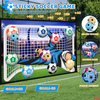 Nazano Soccer Ball Game Set for Kids, Indoor Outdoor Backyard Toss Soccer Goal Game with 2 Balls, 1 Flannel Target, Soccer Toys for 4 5 6 7 8 Years Old Kids Birthday