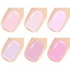 Vishine Gel Polish Set Jelly Pink Collection of 6 Transparent Natural Colors Sheer Pink Milky Mauve Purple French Manicure LED UV Gel Nail Polish Soak Off Curing Requires Home Salon 8ml