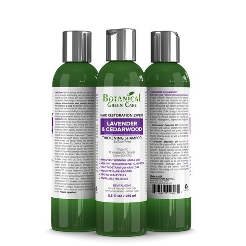 Lavender & Cedarwood Thickening Shampoo for Thinning Hair, Hair Loss Shampoo, Thickening Products for Women & Men, Hair Growth Shampoo