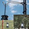 TOBWOLF 2PCS Outdoor Camping Lantern Hook Hangers, Stainless Steel lamp Hanger Stand, Portable Non-Slip Tent Lamp Hook Light Clamp Holder, Lantern Hangers for Outdoor Camping, Fishing, Hunting