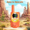 Movie Cars.BOY Toy Kids Walkie Talkies Girls, 2 Pack Walkie Talkies 2 Way Radio Toy for 3-12 Year Old Boy Girl Age 3-6, Christmas Birthday Gifts Outdoor Game (Orange)