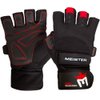 Meister Wrist Wrap Weight Lifting Gloves w/Gel Padding - Black/Red - Medium