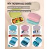 4 PC Pill Case 3 Removable Compartments Pill Box BPA-free,day pill organizer/3 times a day/AM-PM Travel Pill Organizer for Pocket or Purse storage vitamin, fish oil or medicine