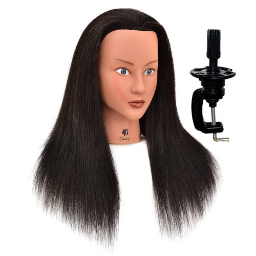HairZtar Human Hair 18 " Mannequin Head Hairdresser Training Head Manikin Cosmetology Head - CASEY +C