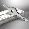 BRV MEN Wide Grip Slant Tweezers | German Stainless Steel | Hand-Filed Slanted Tips for Ultra-Precision | Tweezers for Eyebrows & Nose/Ear/Facial Hair | Professional Tweezers for Women & Men - Silver