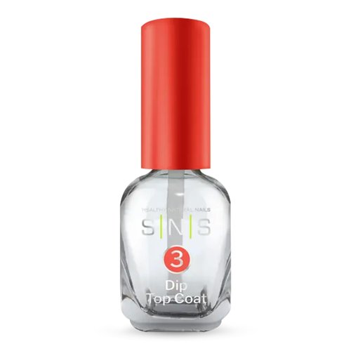 SNS Dip Top Coat Nail Polish - Topcoat for Nails Color & French Dip Powder - Long-Lasting Gel Base Dip Nail Colors for Healthier & Stronger Nail Bed - Low-Odor & No UV Lamp Required, 0.34 Oz