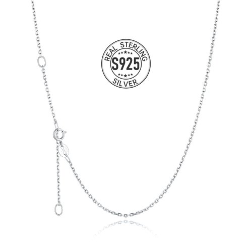 Silvora 16 Inch Chain Necklace 1.5mm Thin Silver Chain,Adjustable Chain Choker Necklace for Women