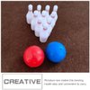 STOBOK 2 Set Miniature Bowling Ball Set Dollhouse Bowling Game Toys Mini Desktop Bowling Model Toy for Dollhouse Decoration Accessories