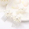 Set of 3 Pearl Hair Accessories, Aegenacess Pearl Hair Comb Silver Hair Pieces for Women Brides and Bridemaids