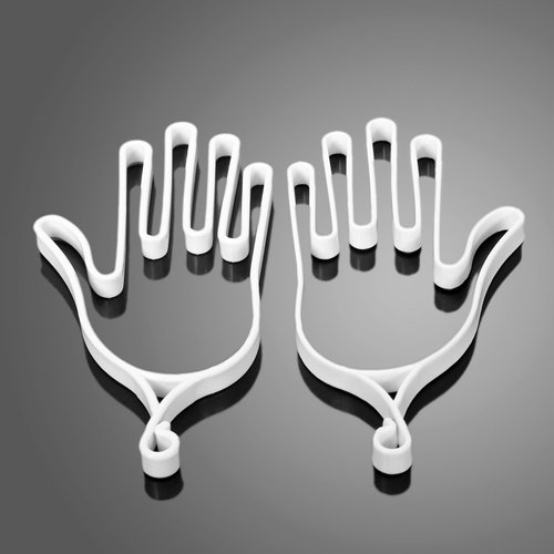 MUXSAM Golf Gloves Stretcher Holder Keeper Hanger Gloves Support Frame Golf Gloves Holder Rack Dryer Shaper Tool Accessories for Golfer Gloves Maintenance(1 Pair 2Pcs White)