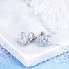 YOQUCOL 2 Pairs Clip On Earrings 8MM Cubic Zirconia Crystal Non Pierced Clip On Stud Earrings For Women Girls