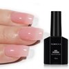 TOMICCA Pink Gel Nail Polish, Clear Pink Gel Polish, Pink Nude Gel Polish, Soak Off UV Jelly Gel Nail Polish, Sheer Translucent Colors Nail Art French Manicure DIY