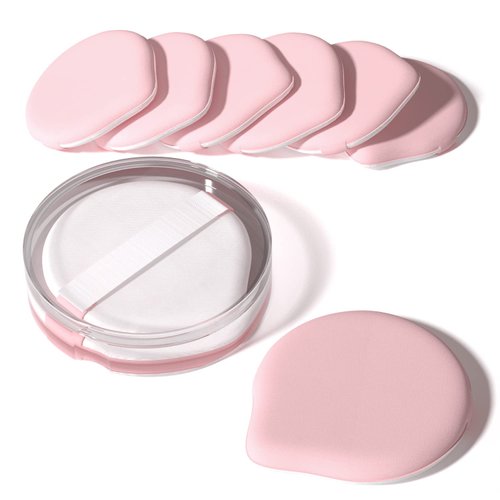 MOHOPE 8Pcs Air Cushion Makeup Sponges for Foundation with Portable Box | Latex-Free Blending Sponge for Liquid, Cream, Foundation and Powder | Teardrop Powder Puff | Pink